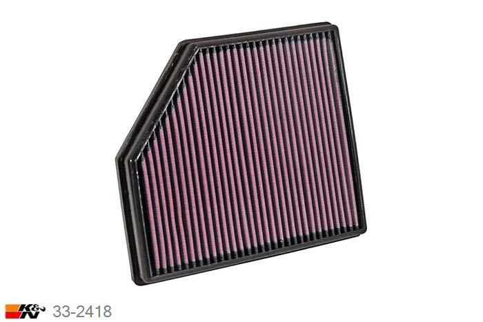33-2418 K&N Luchtfilter Lengte 235 mm, Breedte 206 mm, Volvo V60 3.0, 2010-2013