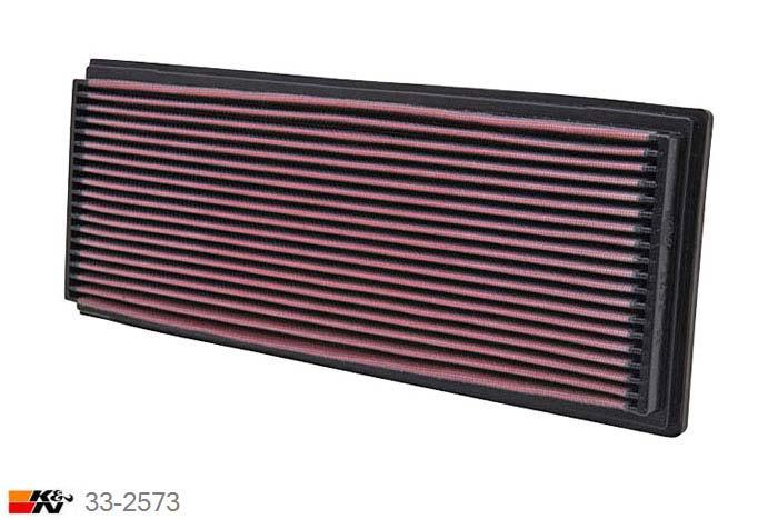33-2573 K&N Luchtfilter Lengte 378 mm, Breedte 148 mm, BMW 530i 3.0 E34, 188PK, 1988-1992