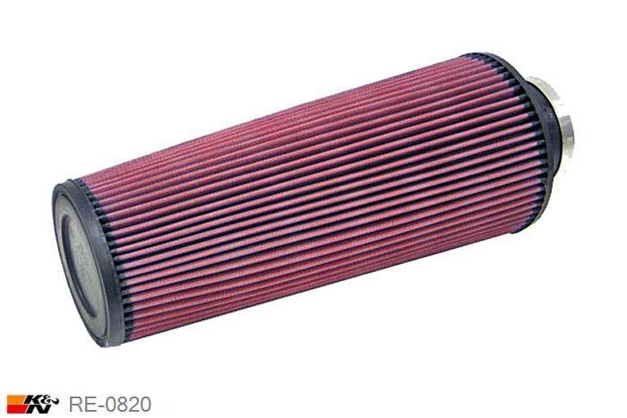 76mm aansluitdiameter, RE-0820, K&N Luchtfilter Universeel, Conisch, Lengte filter 356mm, Buitendiameter onder 152mm, Buitendiameter kap 117mm, Rubber kap, Lengte flens 44mm, 0 mm