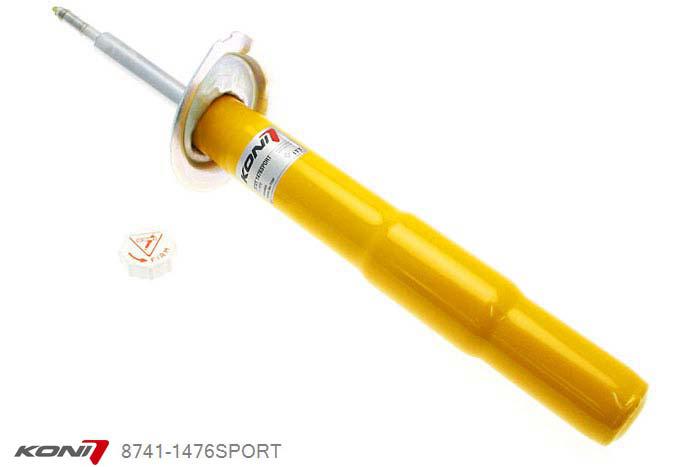 8741-1476SPORT, Koni Sport schokdemper Vooras, BMW Touring (E61) excl. Xi, 06/2003-2010, 520i, 523i, 525i, 530i, 520d, 540i, 545i, 550i, 525d, 530d, 535d, Demping instelbaar  d.m.v. stelknop, Standaard lengte , verlaging tot max. -40mm