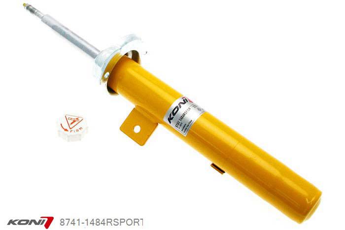 8741-1484RSPORT, Koni Sport schokdemper Vooras, BMW Hatchback, Coupe, Cabrio, 09/2004-2011, 116i, 118i, 120i, 125i, 130i, 135i, 116d, 118d, 120d, 123d, excl. M Coupe, Demping instelbaar  d.m.v. stelknop, Standaard lengte , verlaging tot max. -40mm
