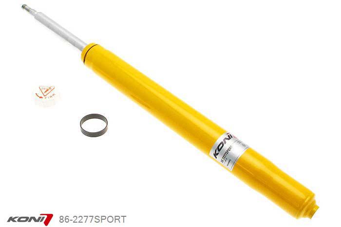 86-2277SPORT, Koni Sport schokdemper Vooras, BMW Sedan/Touring/Cabrio incl. M-Technik, 09/1982-1991, 318is, 323i, 325i, 324td, McPherson met 51 mm diam. behuizing, Demping instelbaar, alleen voor montage (in uitgebouwde toestand), Standaard lengte , verlaging tot max. -40mm