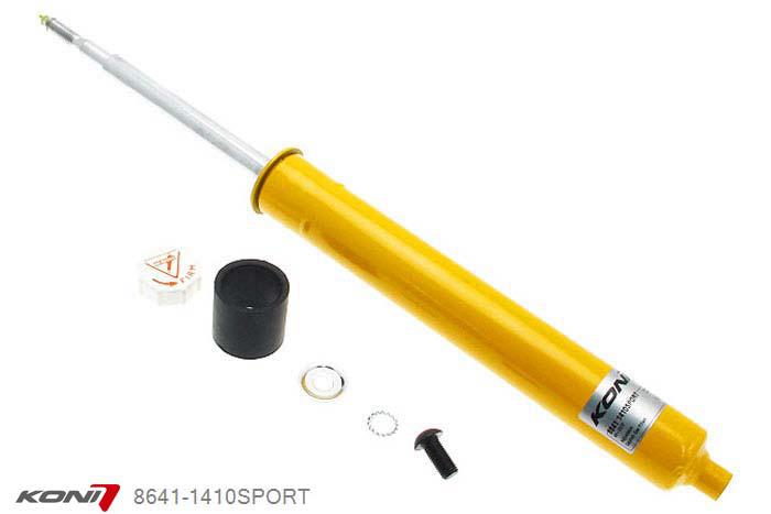 8641-1410SPORT, Koni Sport schokdemper Vooras, Volvo S80 I, incl. T6, excl. S80-R, AWD FourC, 1998-02/2006, Voor: alleen voor originele veerpoten, T6  Voor dempers: stel met 1 volle slag af, Demping instelbaar  d.m.v. stelknop, Standaard lengte , verlaging tot max. -40mm