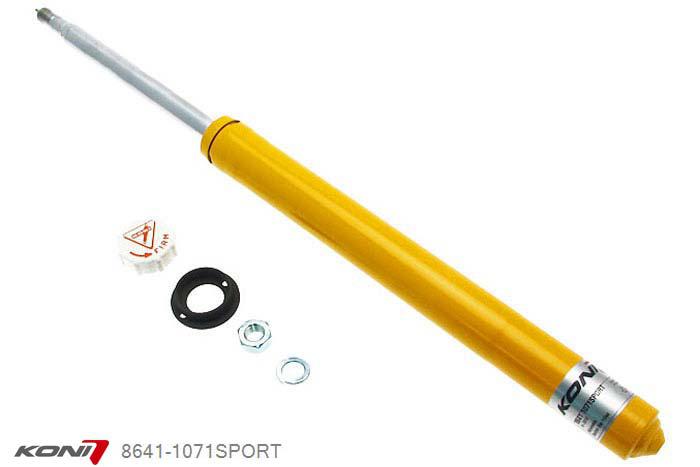 8641-1071SPORT, Koni Sport schokdemper Vooras, Toyota MR2 en Silver 1.6 TC 16 (AW11), 1985-07/1986, Achter: met M42x1 moer, Demping instelbaar  d.m.v. stelknop, Standaard lengte , verlaging tot max. -40mm