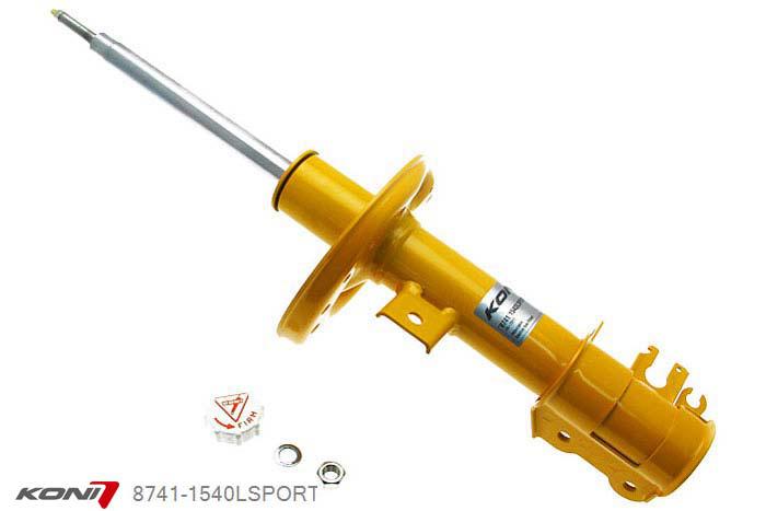 8741-1540LSPORT, Koni Sport schokdemper Vooras links, Fiat 500 0.9, 1.2, 1.4, 1.3 Multijet en 1.4 Abarth, 2007-2015, Incl. Cabrio, Demping instelbaar  d.m.v. stelknop, Standaard lengte , verlaging tot max. -40mm