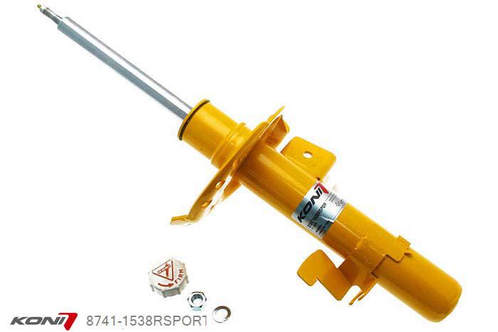 8741-1538RSPORT, Koni Sport schokdemper Vooras rechts, Volvo II - incl. R-Design en AWD, excl. Four-C, 2010-2014, excl. niveauregeling, Demping instelbaar  d.m.v. stelknop, Standaard lengte , verlaging tot max. -40mm