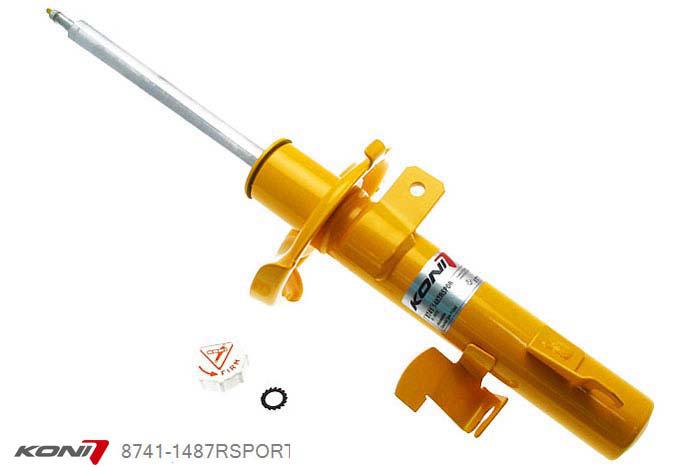 8741-1487RSPORT, Koni Sport schokdemper Vooras rechts, Ford Sedan en Hatchback, 11/2004-2011, excl. ST, Demping instelbaar  d.m.v. stelknop, Standaard lengte , verlaging tot max. -40mm