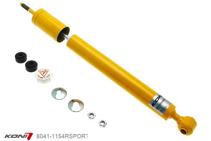8041-1154RSPORT, Koni Sport schokdemper Vooras rechts, Honda Prelude (BB) incl. 4WS (4-wheel steering), 1992-1996, met deze dempers kan ca. 20mm verlaagd worden, Demping instelbaar  d.m.v. stelknop, Standaard lengte , verlaging tot max. -40mm