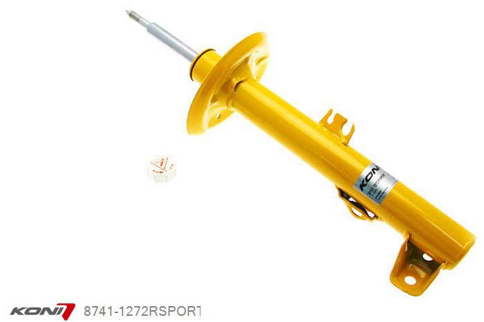 8741-1272RSPORT, Koni Sport schokdemper Vooras rechts, BMW Sedan/Coupe/Touring/Cabrio incl. M-Technik, 06/1992-1999, 316i,318i,320i,323i,325i,328i,325td+s, 1992: alleen voor 32 mm diam. bovenste bevestiging, Demping instelbaar  d.m.v. stelknop, Standaard lengte , verlaging tot max. -40mm