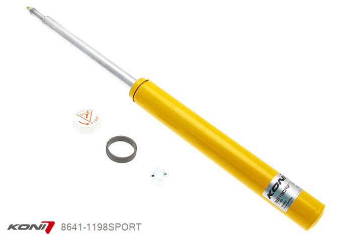 8641-1198SPORT, Koni Sport schokdemper Vooras, VW Corrado 16V, GTi and G60, 1988-1995, Voor: v.a. 1992, alleen voor openschroefbare veerpoten zonder deuk in de behuizing, Demping instelbaar  d.m.v. stelknop, Standaard lengte , verlaging tot max. -40mm