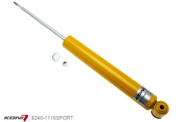 8240-1115SPORT, Koni Sport schokdemper Achteras, BMW Sedan/Coupe/Touring/Cabrio incl. M-Technik, 1990-1998, 316i, 318i, 320i, 323i, 328i, 318+325tds, Demping instelbaar, alleen voor montage (in uitgebouwde toestand), Standaard lengte , verlaging tot max. -40mm