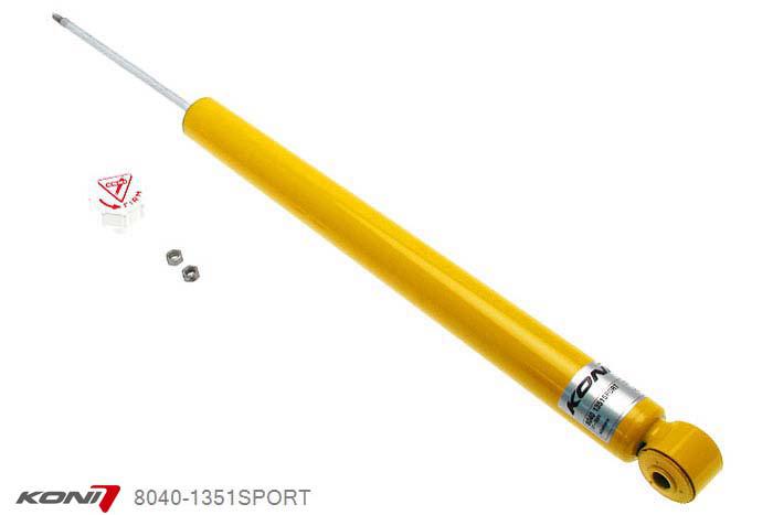 8040-1351SPORT, Koni Sport schokdemper Achteras, Ford Sedan en Hatchback, 11/2004-2011, excl. ST, Demping instelbaar, alleen voor montage (in uitgebouwde toestand), Standaard lengte , verlaging tot max. -40mm