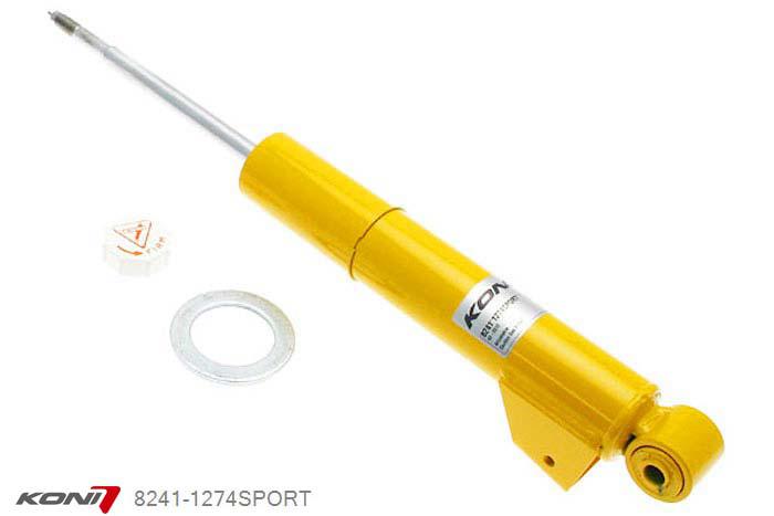 8241-1274SPORT, Koni Sport schokdemper Achteras, Porsche 911 (996) Carrera 4 (S) Coupe, Convertible, 09/1997-08/2005, Excl. GT2, GT3, excl. PASM, Demping instelbaar  d.m.v. stelknop, Standaard lengte , verlaging tot max. -40mm