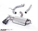 SSXAU562, Audi A3 2.0 TDI 140bhp 2WD 3 door DPF 2008-2012 Milltek, Particulate Filter-back system, Cerakote Black Tips Twin 80mm GT80 Cerakote Black, 2,75 inch, 69,85mm_image
