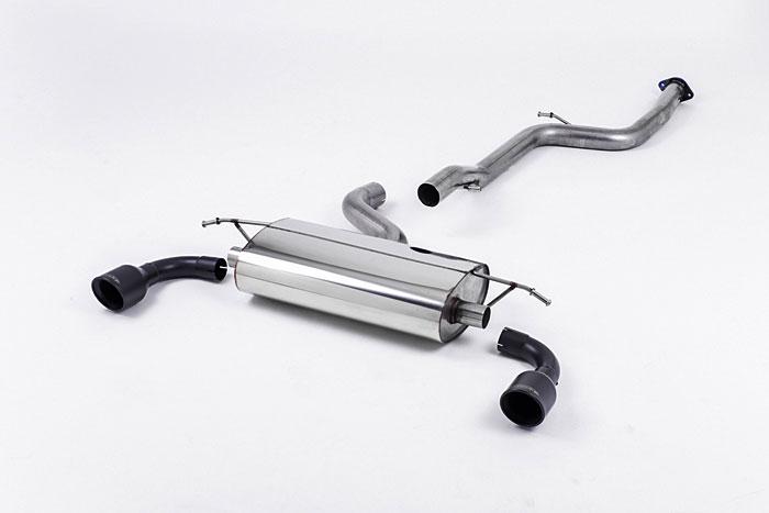SSXFD056, Ford Focus Mk2 ST 225 2005-2010 Milltek, Cat-back system, Non-resonated (louder) with 100mm Jet Cerakote Trims 100mm Jet, 2,75 inch, 69,85mm