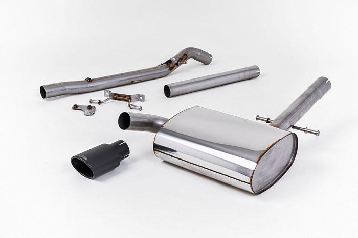 MCXVW215, VW Corrado VR6 1988-1991 Milltek, Cat-back system, Non-resonated (louder) with Cerakote Black Oval Tip - Pre 1992 Models Only , 2,25 inch, 57,15mm