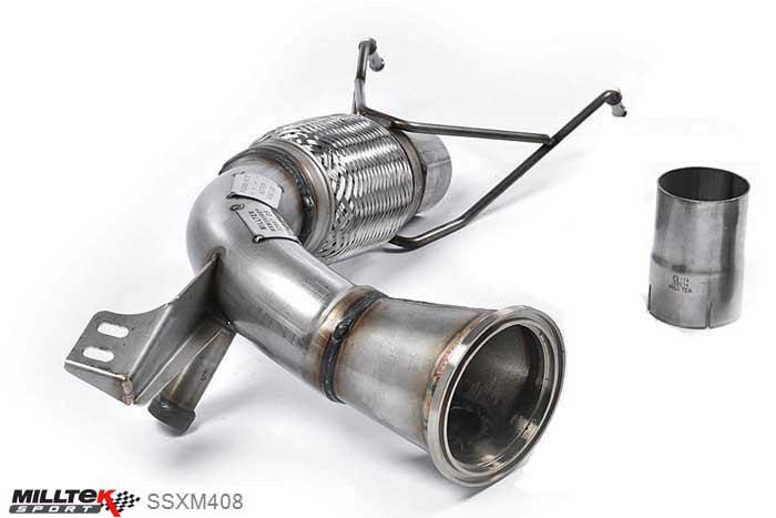 SSXM408, Mini Mk3 (F56) Mini Cooper S 2.0 Turbo (Rest of World) 2014- Milltek, Large-bore Downpipe and De-cat, Requires a Stage 2 ECU remap and must be fitted with a Milltek Sport cat-back system. Fits manual and auto models , 2,75 inch, 69,85mm