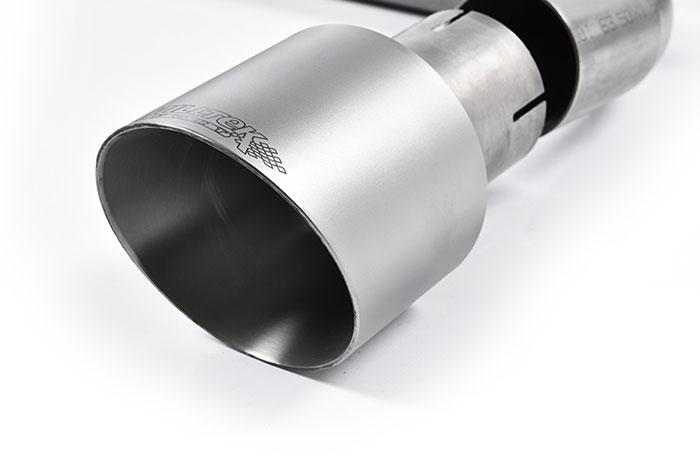 SSXAU427, Audi TT 180 / 225 quattro Coupe and Roadster 1998-2006 Milltek, Cat-back system, 3-inch Race System. Resonated (quieter). Lightweight Titanium GT100 Tips. Fits 225 model only Dual 100mm GT100 Titanium, 3 inch, 76,2mm