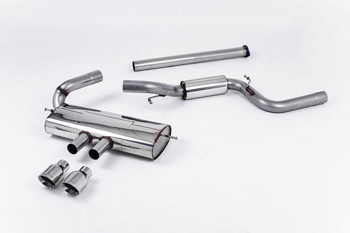 SSXFD119, Ford Focus Mk3 ST 2.0-litre EcoBoost 5-Door Hatchback 2012- Milltek, Cat-back system, Semi-resonated (non-resonated front with resonated centre silencer). Polished Tips Dual GT100 Polished, 3 inch, 76,2mm