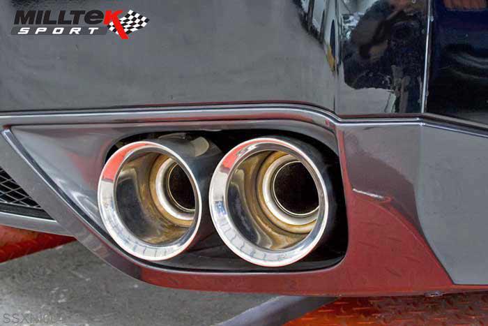 SSXNI004, Nissan GT-R R35 2009-2013 Milltek, Primary Cat-back system, Resonated (quieter) Quad 127mm GT127, 3 inch, 76,2mm