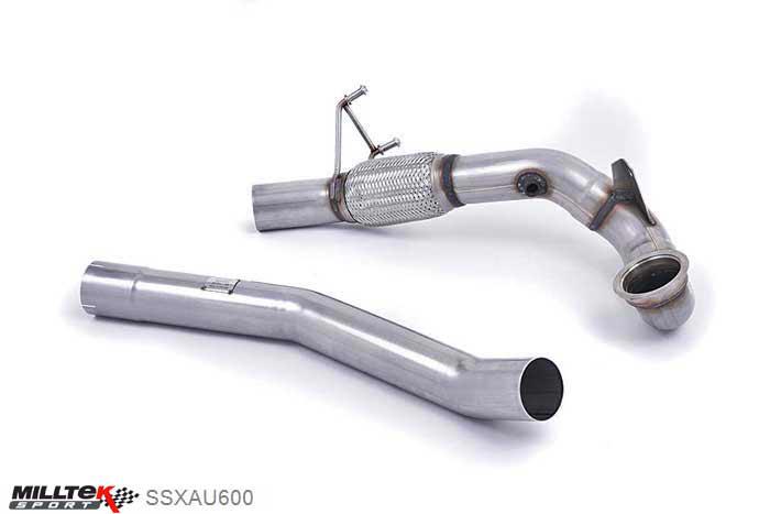 SSXAU600, Audi S/RS S1 2.0 TFSI quattro 2014- Milltek, Large-bore Downpipe and De-cat, Must be fitted with the Milltek Sport cat-back system and requires a Stage 2 ECU remap. , 3 inch, 76,2mm