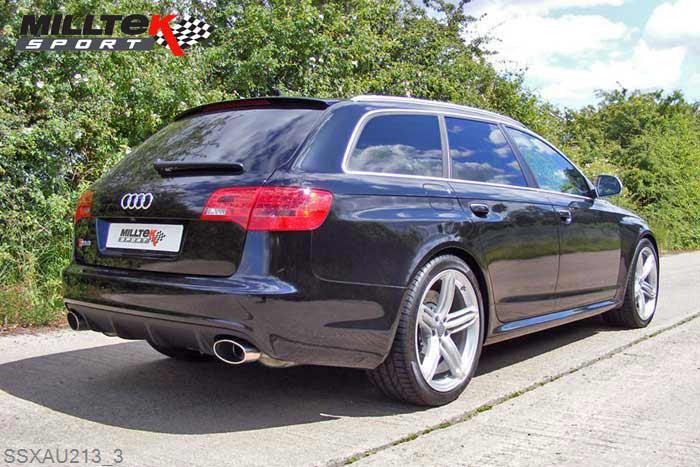 SSXAU213, Audi S/RS RS6 C6 5.0 V10 biturbo quattro 2008-2010 Milltek, Cat-back system, Dual-Oval Oval Oval, 2,75 inch, 69,85mm