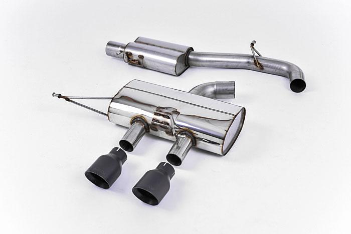 SSXVW220, VW Golf Mk6 R 2.0 TSI 270PS 2009-2013 Milltek, Cat-back system, 3-inch Race System. Resonated (quieter) Dual GT100 Polished, 3 inch, 76,2mm