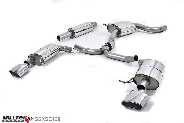 SSXSE168, Seat Leon ST Cupra 280 and 290 2.0 TSI (280 and 290PS) 2015- Milltek, Cat-back system, Polished Oval Tips. Awaiting EC-Approval... 152x76mm Oval, 3 inch, 76,2mm