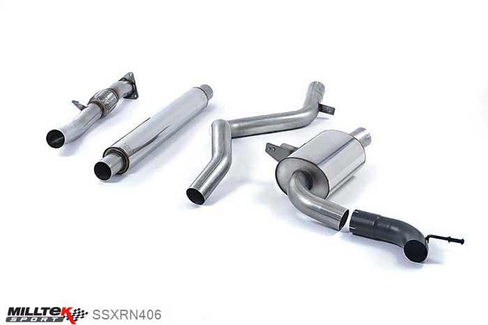 SSXRN406, Renault Megane Renaultsport 250 and 265 (including Cup) 2010- Milltek, Cat-back system, Resonated (quieter). Uses Original Tailpipe. EC-Approved , 3 inch, 76,2mm