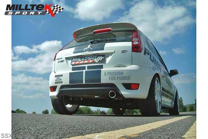 SSXFD019, Ford Fiesta Mk6 ST 150 2005-2008 Milltek, Cat-back system, Resonated (quieter) Single 90mm Jet, 2,36 inch, 60mm