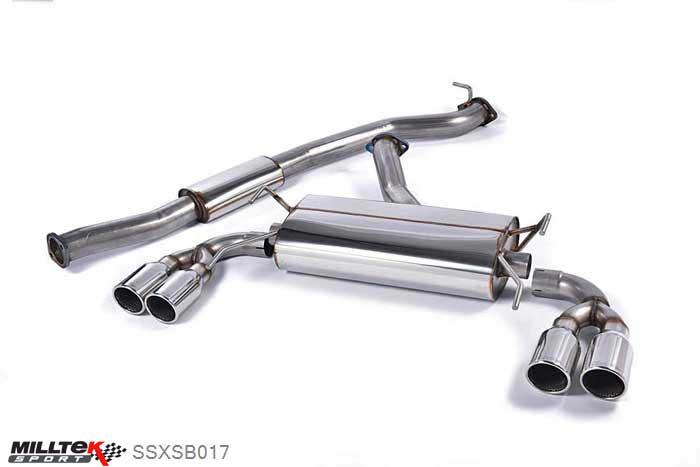 SSXSB017, Subaru Impreza WRX STi Jap-spec (2.0 Turbo) 2008-2011 Milltek, Cat-back system,  Twin 90mm Jet, 3 inch, 76,2mm