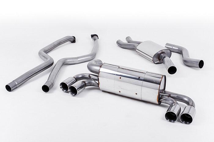 SSXBM939, BMW 1 Series M Coupe (E82) 2011-2012 Milltek, Primary Cat-back system, Resonated (quieter) Quad 80mm GT80, 3 inch, 76,2mm