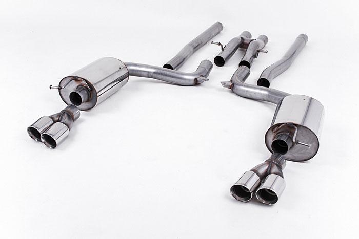 SSXAU601, Audi S/RS RS6 C6 5.0 V10 biturbo quattro 2008-2010 Milltek, Cat-back system, Non Resonated (Louder) Quad-outlet , 2,75 inch, 69,85mm