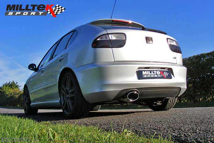 SSXSE003, Seat Leon Cupra R 210-225PS 2002-2005 Milltek, Cat-back system, Resonated Single Oval, 2,76 inch, 70mm