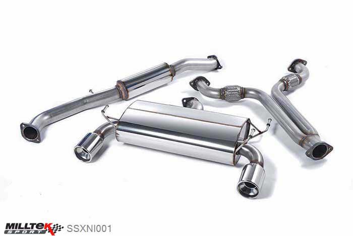 SSXNI001, Nissan 350Z 3.5 V6 2003-2010 Milltek, Cat-back system,  Dual 100mm Meteor, 3 inch, 76,2mm