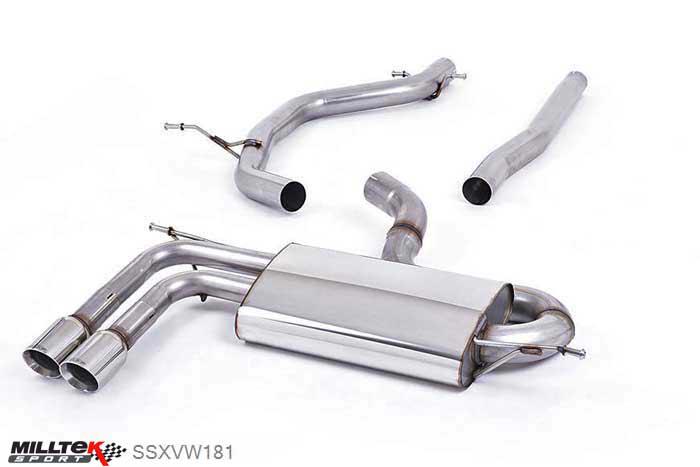 hoofdafbeelding SSXVW181, Audi A3 2.0 TDI 170bhp 2WD 3 door DPF 2008-2012 Milltek, Particulate Filter-back system, Polished Tips Twin 80mm GT80 Polished, 2,75 inch, 69,85mm