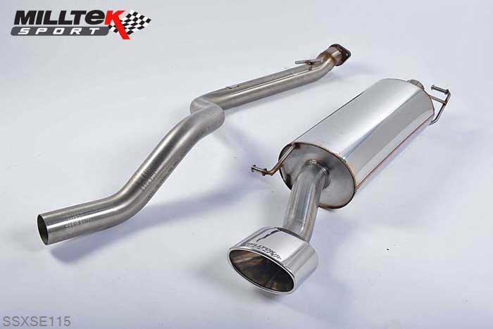 SSXSE115, Seat Leon Cupra R 210-225PS 2002-2005 Milltek, Cat-back system, Non-resonated Single Oval, 2,76 inch, 70mm