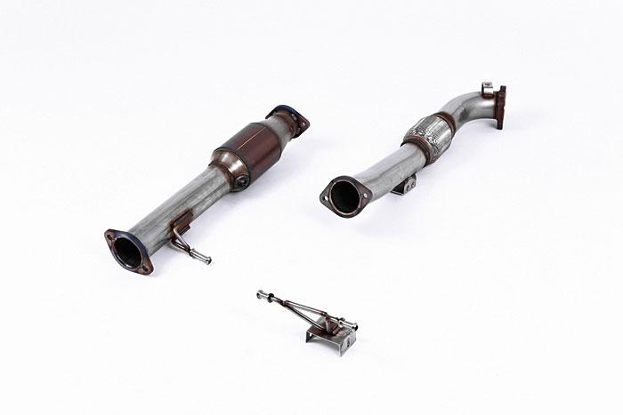SSXFD082, Ford Focus MK2 RS 2.5T 305PS 2009-2010 Milltek, Large Bore Downpipe and Hi-Flow Sports Cat, EC Type-Approved. Must be fitted with the Milltek Sport cat-back system , 3 inch, 76,2mm