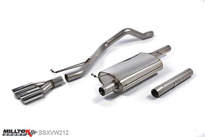 SSXVW212, VW Transporter \ Caravelle T5 LWB 180PS 2.0-litre BiTDI 2WD and 4MOTION 2010-2015 Milltek, Particulate Filter-back system, Resonated (quieter). Twin oval outlet Twin 100 x 80mm Special Oval, 2,75 inch, 69,85mm