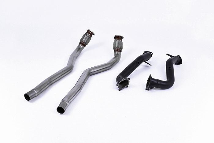 SSXAU555, Audi S/RS RS6 C7 4.0 TFSI biturbo quattro 2013- Milltek, Large-bore Downpipes and Cat Bypass Pipes, Larger-bore 76mm Downpipes with cat bypass pipes for highly tuned cars. Downpipes feature ultra-durable semi-gloss black Cerakote coating. Requires Lambda extensions leads. Must be fitted with the Milltek Sport cat-back system and requires a stage 2 ECU remap. , 3 inch, 76,2mm