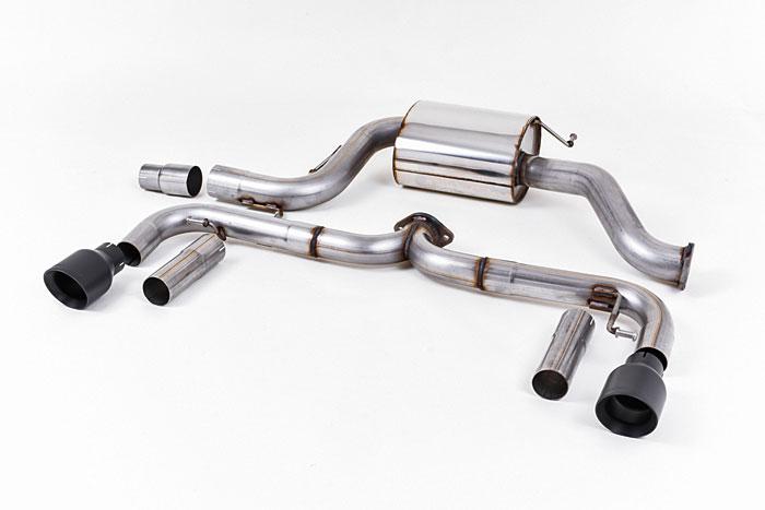 SSXVW342, VW Beetle 2.0 TSI (A5 Chassis) 2011- Milltek, Cat-back system, Non-resonated (louder). Cerakote Black Tips Dual GT100 Cerakote Black, 3 inch, 76,2mm
