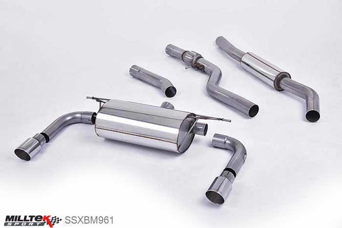 SSXBM961, BMW 3 Series F30 328i M Sport Automatic (without Tow Bar and N20 Engine Only) 2012- Milltek, Cat-back system, Requires 335i rear valance. EC-Approval coming soon... Twin 90mm GT90 Polished, 3 inch, 76,2mm