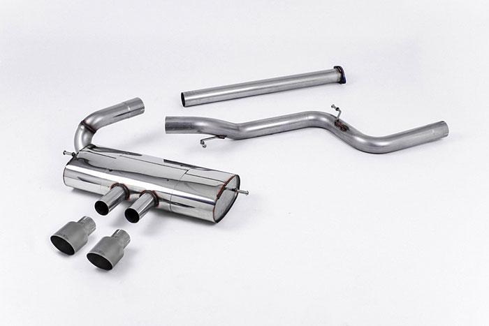 SSXFD114, Ford Focus Mk3 ST 2.0-litre EcoBoost 5-Door Hatchback 2012- Milltek, Cat-back system, Non-resonated (louder). Titanium Tips Dual 100mm GT100 Titanium, 3 inch, 76,2mm