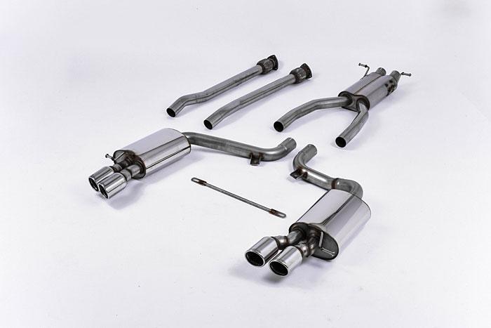 SSXAU622, Audi S/RS S6 5.2 V10 C6 FSI quattro 2006-2012 Milltek, Cat-back system, Road+ Part Resonated Twin 80mm Jet, 2,36 inch, 60mm