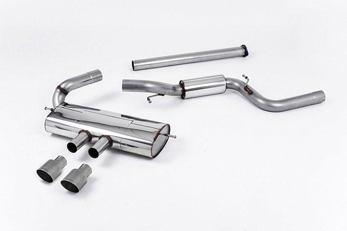 SSXFD121, Ford Focus Mk3 ST 2.0-litre EcoBoost 5-Door Hatchback 2012- Milltek, Cat-back system, Semi-resonated (non-resonated front with resonated centre silencer). Titanium Tips Dual 100mm GT100 Titanium, 3 inch, 76,2mm