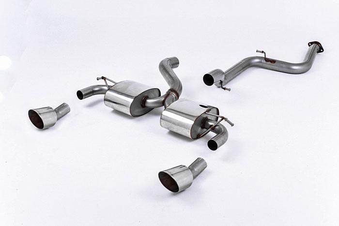 SSXFD068, Ford Focus MK2 RS 2.5T 305PS 2009-2010 Milltek, Cat-back system, Non-resonated (louder) Dual DTM, 3 inch, 76,2mm