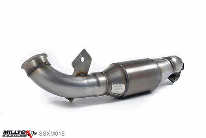 SSXM015, Mini Mk2 (R58) Cooper S Coupe 2011- Milltek, Large Bore Downpipe and Hi-Flow Sports Cat, Must be fitted with the Milltek Sport cat-back system and requires a Stage 2 ECU remap , 2,5 inch, 63,5mm
