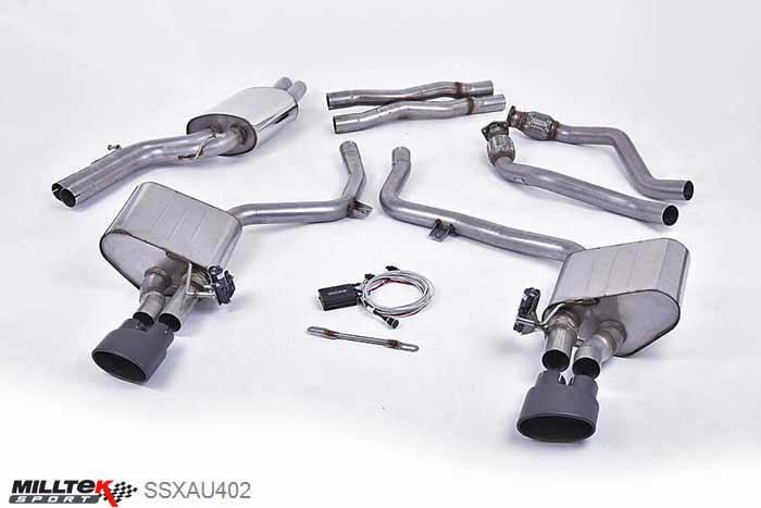 SSXAU402, Audi S/RS S5 Sportback 3.0 TFSI quattro 2010-2011 Milltek, Cat-back system, ValveSonic Electronic Valved System , 2,37 inch, 60,3mm