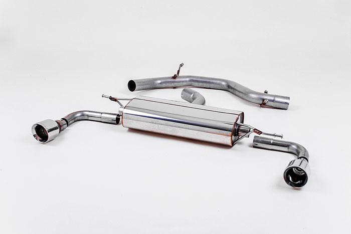SSXVW113, VW Golf Mk6 GTi 2.0 TSI 210PS 2009-2013 Milltek, Cat-back system, Non-resonated (louder) Dual 100mm GT100 Polished, 2,75 inch, 69,85mm