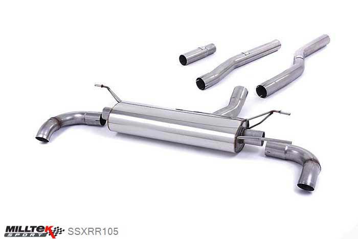 SSXRR105, Landrover Evoque 5-door and Coupe / 2.0 Si4 / Dynamic / 4WD-only 2011- Milltek, Cat-back system, Uses OE exhaust tips , 2,76 inch, 70mm